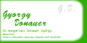 gyorgy donauer business card