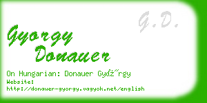 gyorgy donauer business card